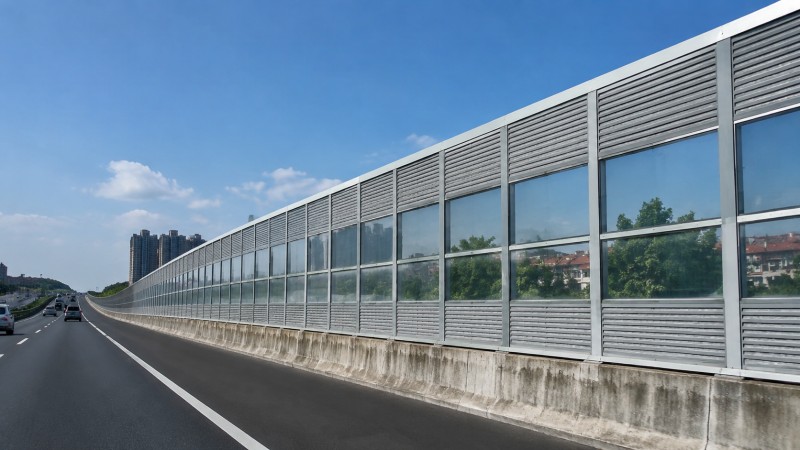 住宅小区临街声屏障隔音降噪工程实景